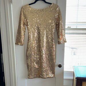 Gold Sequin Dress